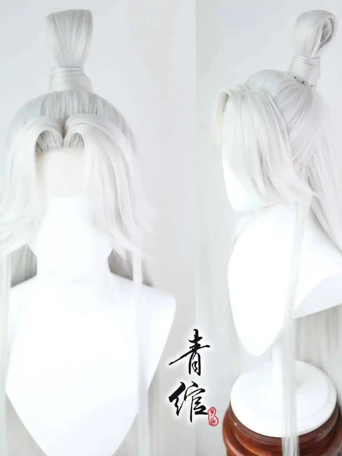 

Kingdom The Ashes Antique Of Cosplay Wig Silver White Imitation Hand Hook Hanfu Accessory Zhang Xiu Costume Halloween
