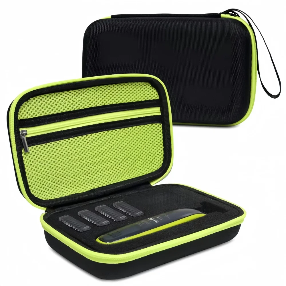 Caixa de armazenamento portátil para barbeador de viagem, bolsa de barbear Eva, leve e à prova d'água, adequada para bolsa de armazenamento de barbeador Philips Oneblade