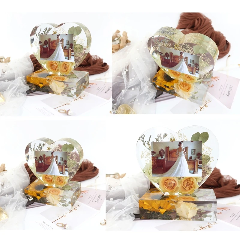 Valentine's Day Photo Frame Resin Molds Rectangle Picture Frame Silicone Mold