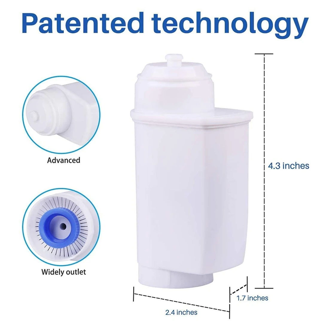 بوش فلتر مياه للقهوة ، مناسب لسلسلة Siemens EQ ، Siemens TZ70003 ، TCZ7003 ، TCZ7033 ، لبريتا Intenza ، 6