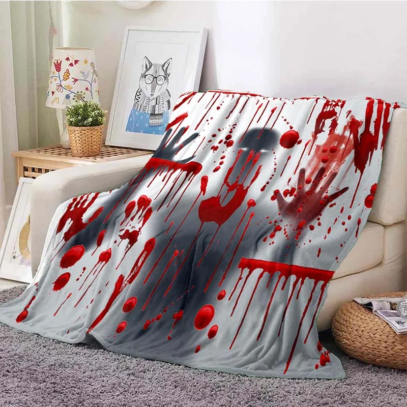 Halloween Horror Thriller Bloodstain Pattern Blanket cooling blanket  blankets for beds  blankets for beds  throw blanket