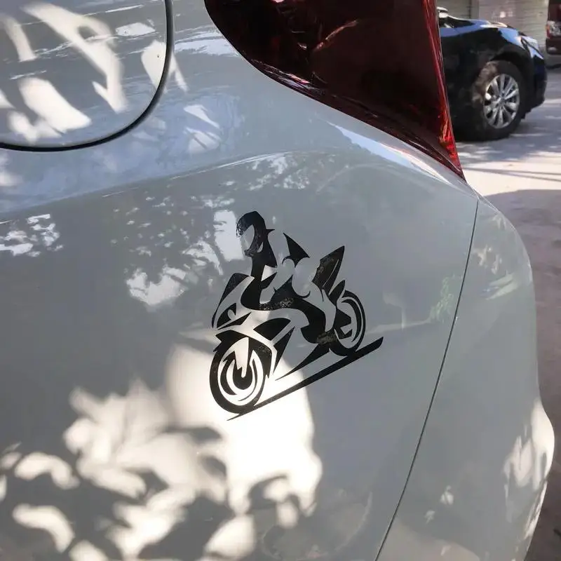 Rider Silhouette Sticker JDM Racing Vinyl Decal Waterproof Scratch Cover for Car Motorcycle Helmet R1 R6 Decoration