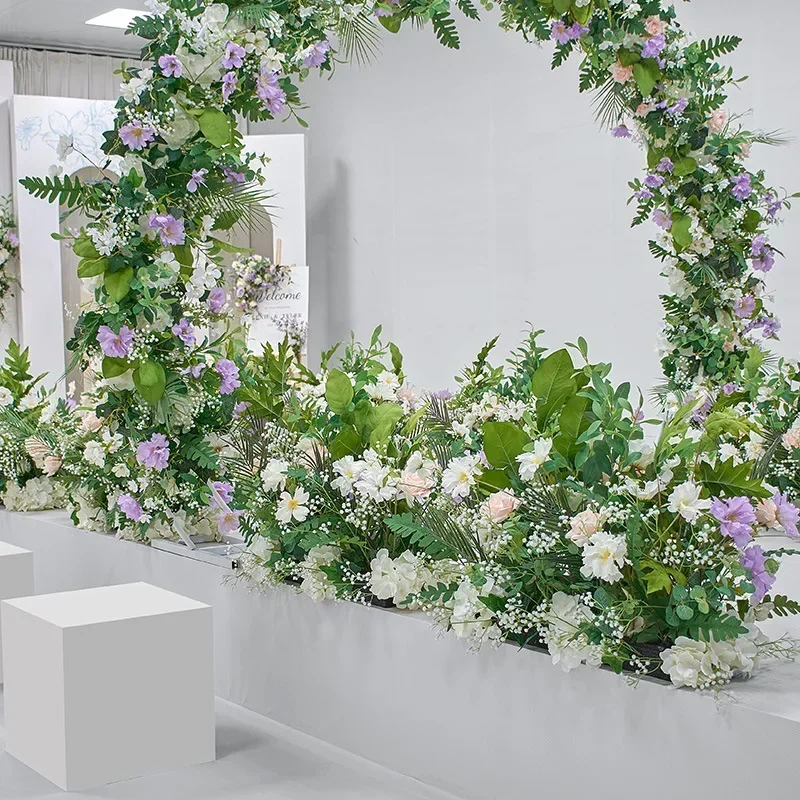 2M Fresh Wedding Floral Art Wedding Background Stage Arrangement Flower Route Display Window Decoration Silk Flowers