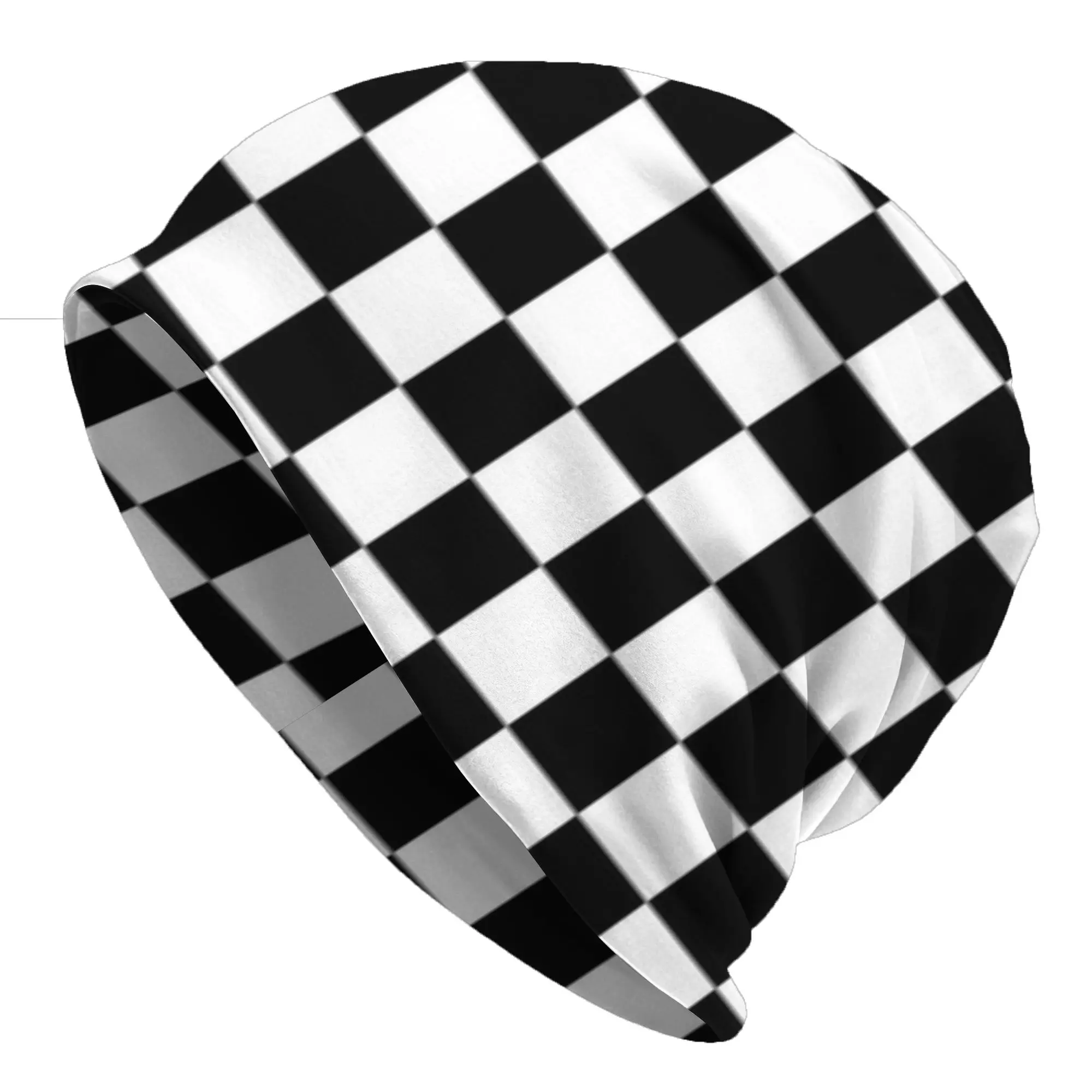 Bonnet Hats Checkerboard Men Women's Thin Hat Check Pattern (3) Warm Cap Street Skullies Beanies Caps