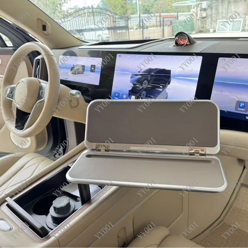 Foldable Vehicle Backseat Tray, Adjustable Laptop Stand Storage Holder for Car Interior
