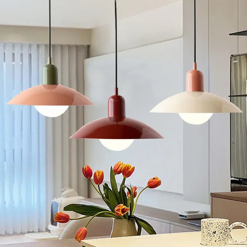 

Nordic Style Pendant Lamp Dining Room Decoration Hanging Light Minimalist Lighting Modern Bar Hall Creative Vintage Color Light