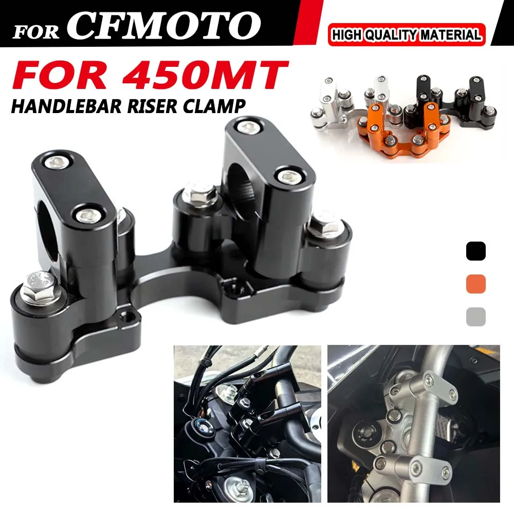 

For CFMOTO CF MOTO 450MT MT450 MT 450 MT 2024 Accessories Handlebar Shock Absorber Heightened Move Back Handlebar Riser Clamp