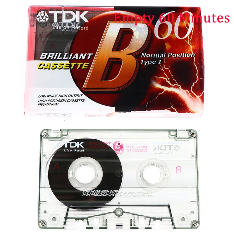 Cassette estándar vacío de 60 minutos para grabación de música y voz, reproductor de cinta en blanco, grabación de cinta de Audio magnética