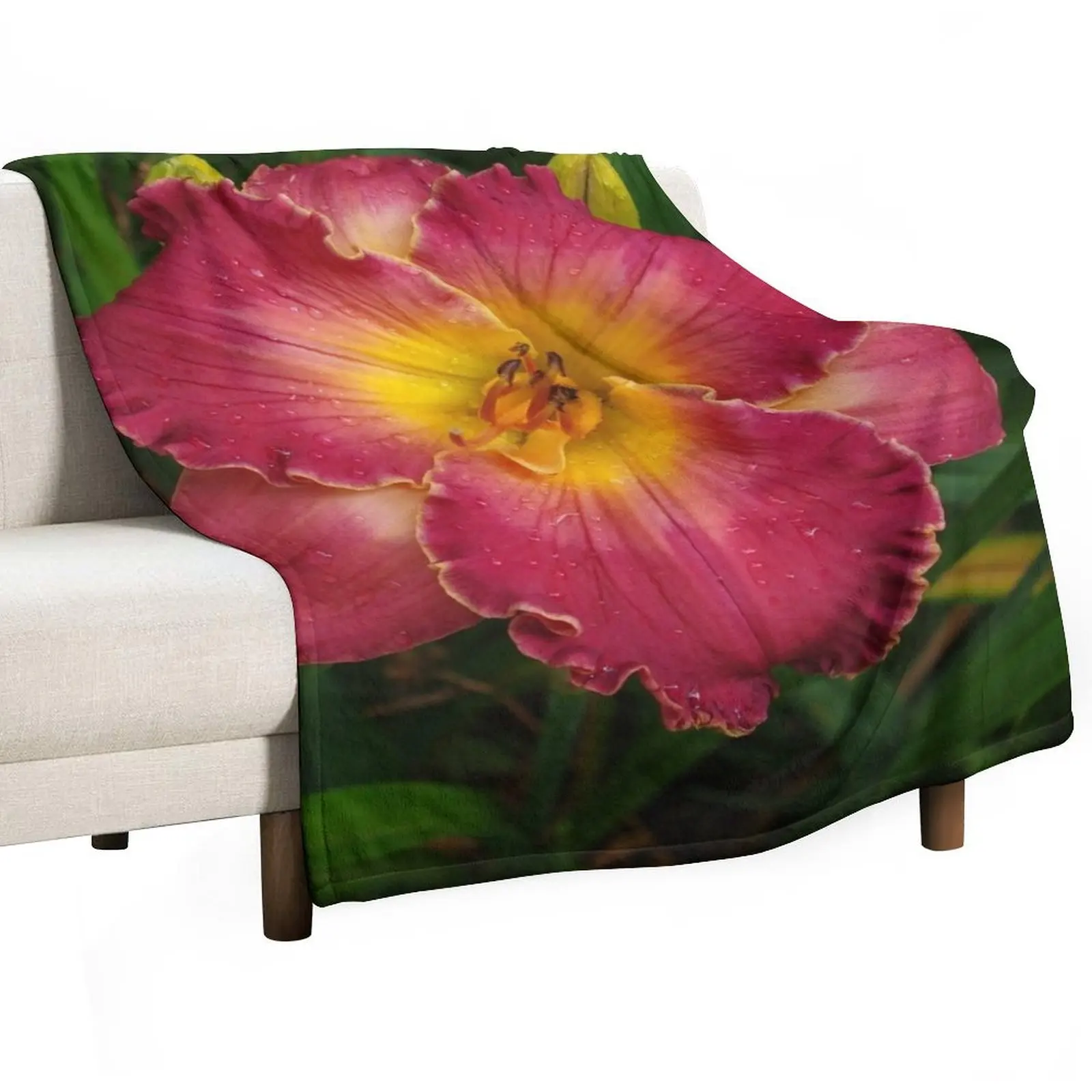 

Sis Boom Bah daylily!A vibrant world of rose and gold Throw Blanket Retros Hair christmas decoration for babies Blankets