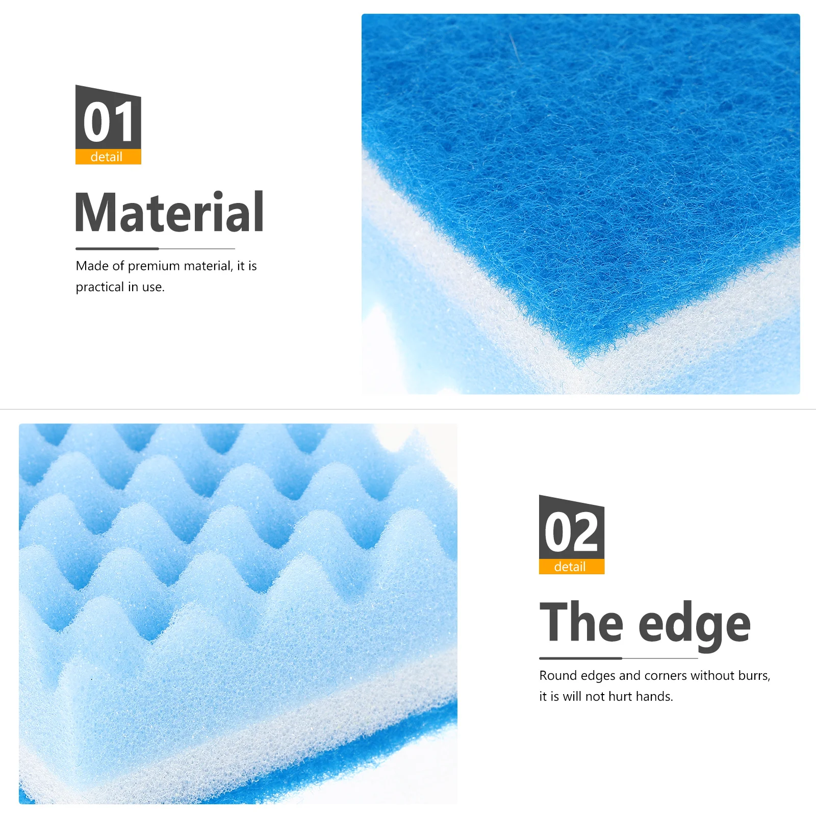 

6 Pcs Cleaning Sponge Multifunctional Scrubbing Pads for Kitchen Scratch Dishes Brush Sponges Pan Scrubber Wash Scrubbers