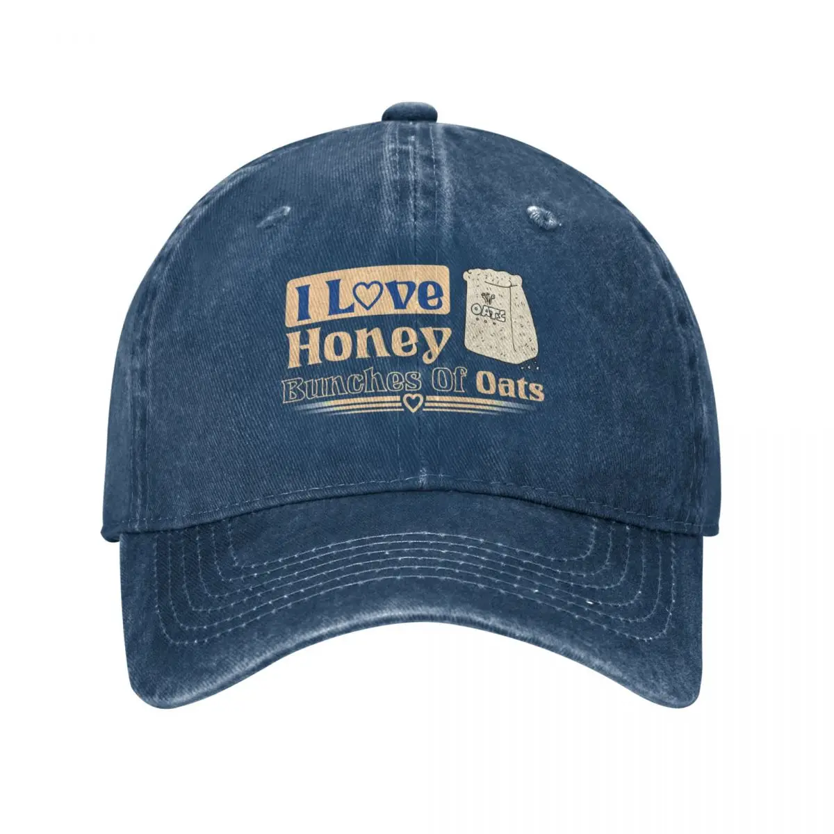 I Love Honey Bunches Of Oats Baseball Cap Vintage New Hat Sunscreen New In The Hat Male Women's