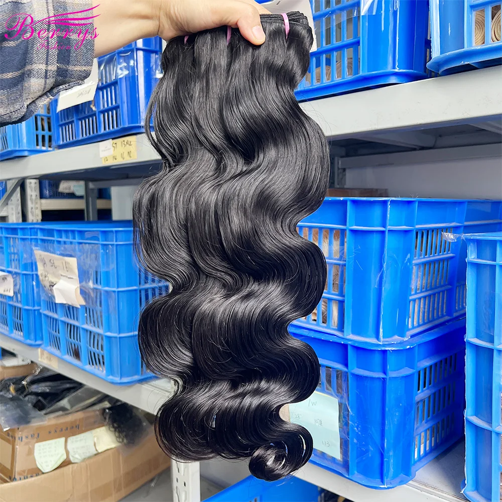 30in Body Wave Bundles Human Vietnam Hair Weave Bundles Vietnamese Raw Hair Extension 3-4 Bundles Weft Natural Black For Women