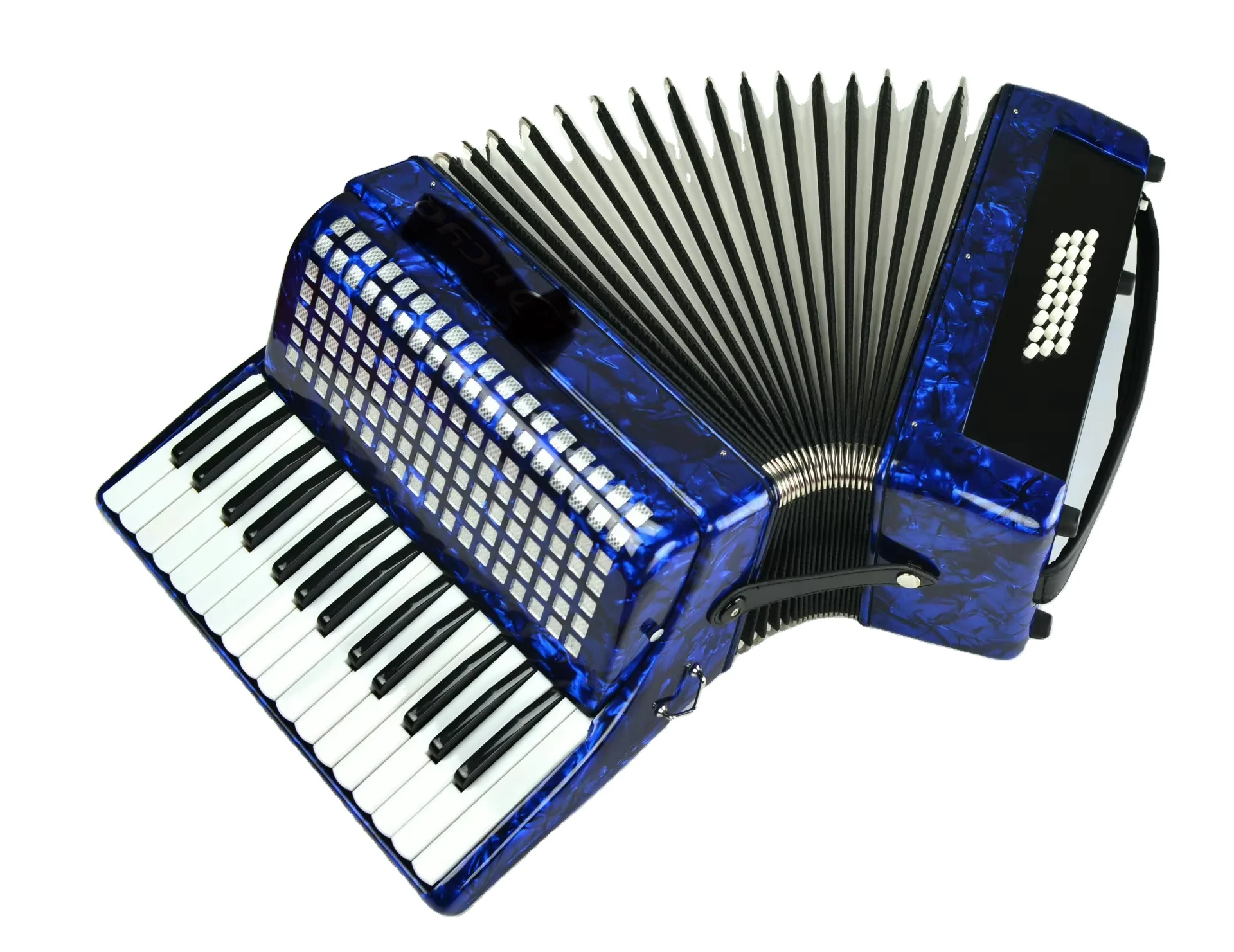 30-Key 24-Bass Accordion with Diatonic and Chromatic Buttons for Students and Pros