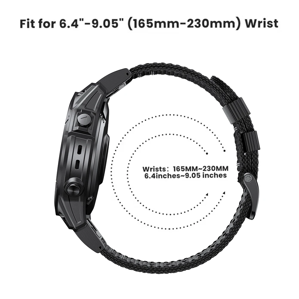 for Garmin Fenix 7 braided nylons Strap Fenix 6Pro 945 955 S60 Garmin 22mmQuick Release Nylon Replacement Strap