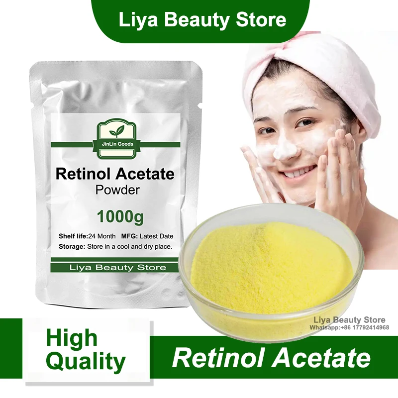 

Best seller Cosmetic Grade RetinolAceta t e Powder Cosmetic Raw Material Skin care Ingredients