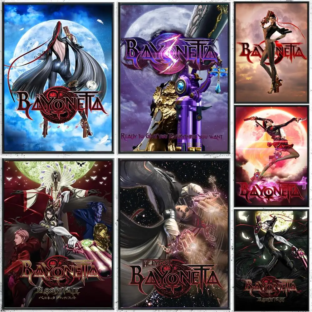 Game Bayonetta 3 Classic Poster Perfect Sticker Self Adhesive for Office Home Theater Wall Art Decor Fancy Gift