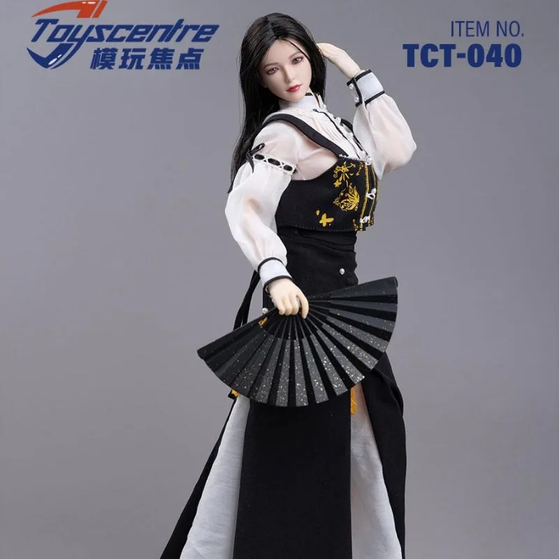 

Масштаб 1/6, новое платье в китайском стиле с веером, модель одежды династии Древней Китая, подходит для тела 12-дюймового женского солдата-игрушки TCT-040