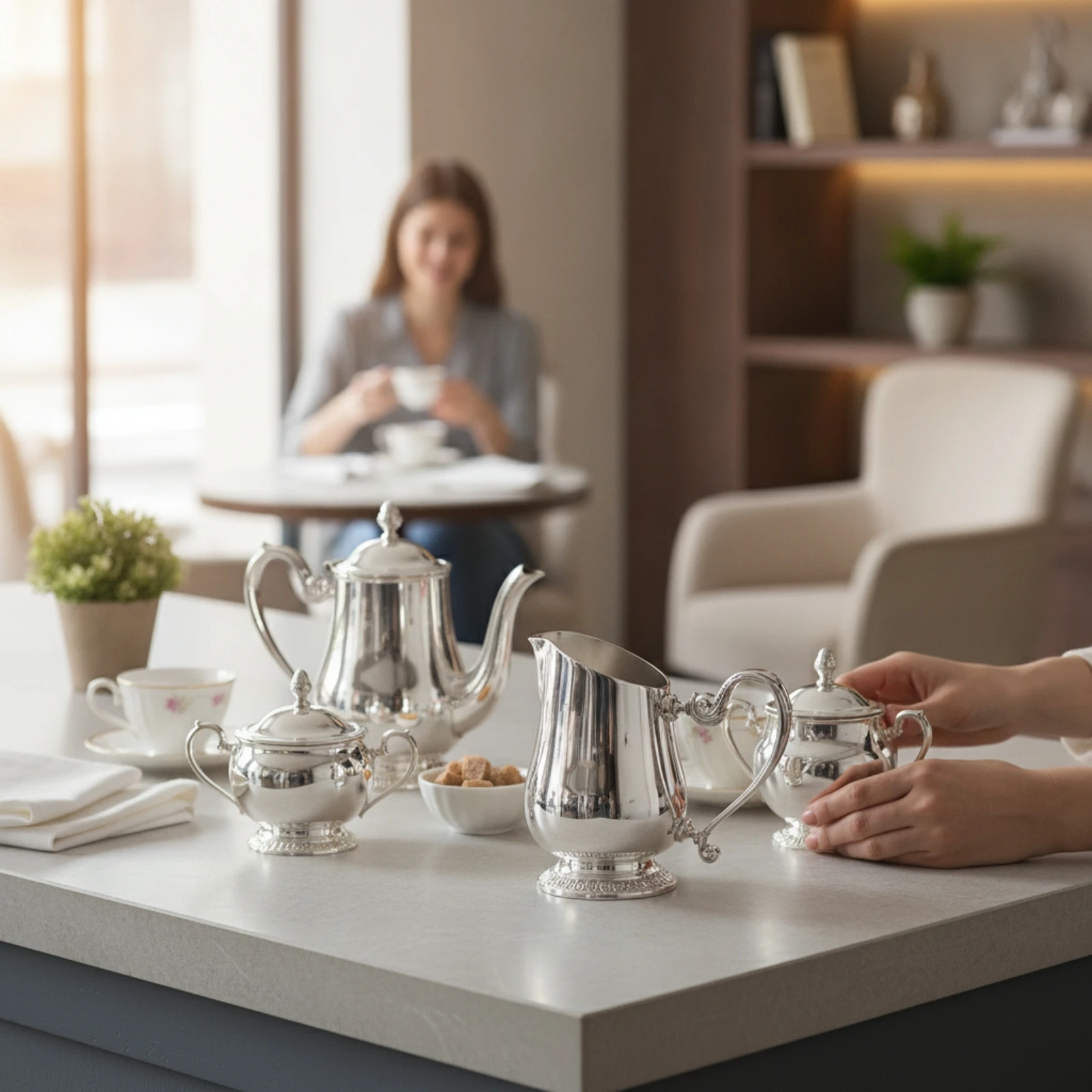 Milk Jug Polished Milk Pitcher Creamer Jug Small Tableware Modern for Coffee Lovers, Afternoon Tea, Table Decoration