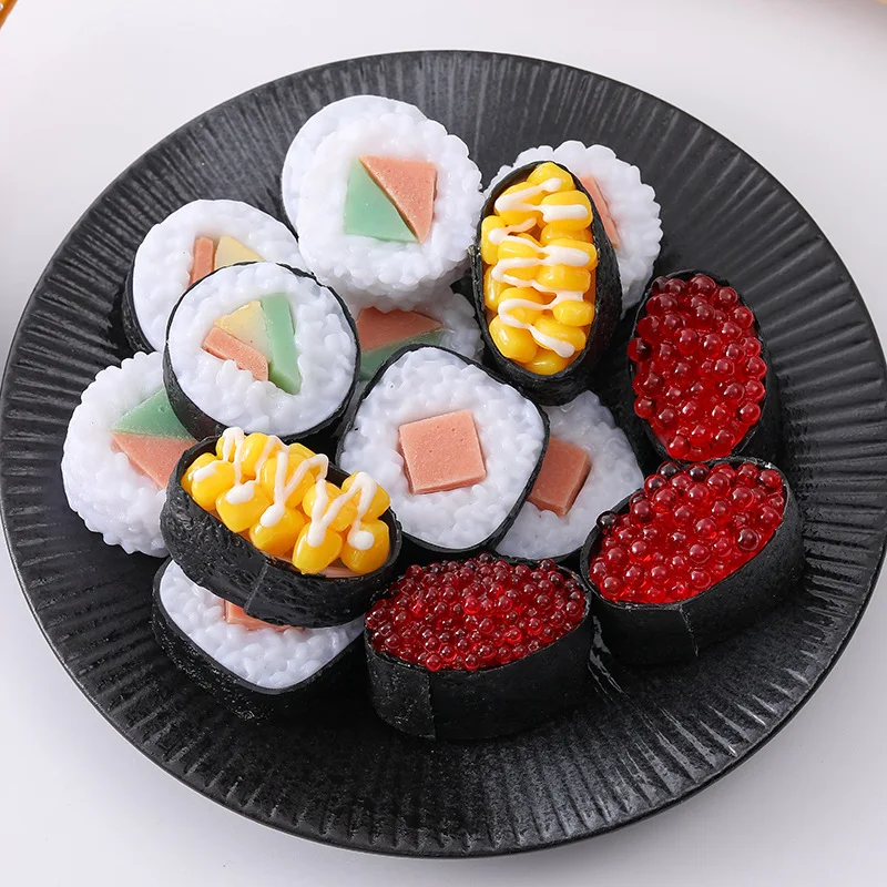 Japanische Lebensmittel-Poster Sushi Lachsrolle Kaviar Meeresfrüchte Leinwandgemälde Wandkunst Bilder Restaurant Küchendekoration 5 Stück/Set – Detail 1
