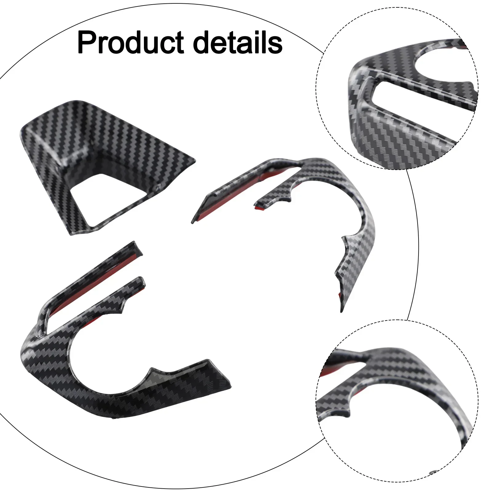 3Pcs Brand New Car Steering Wheel Button Panel Cover Trim For Toyota- For RAV4- 2019-2024 Easy Installation