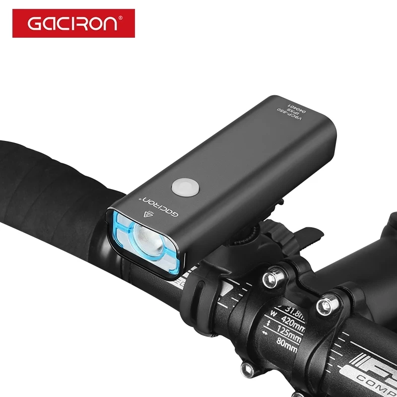 

Gaciron Professional Bicycle Handlebar Headlight 2500mAh 800 Lumens USB Rechargeable Flashlight Waterproof MTB Bike Front Light