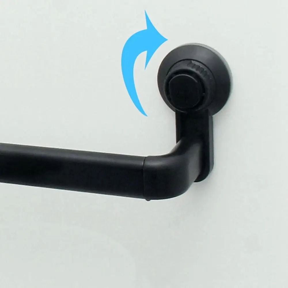 Aluminum Alloy Vacuum Suction Cup Towel Rack Wall Mounted Non-punching Single Pole Towel Rack Adjustable Seamless