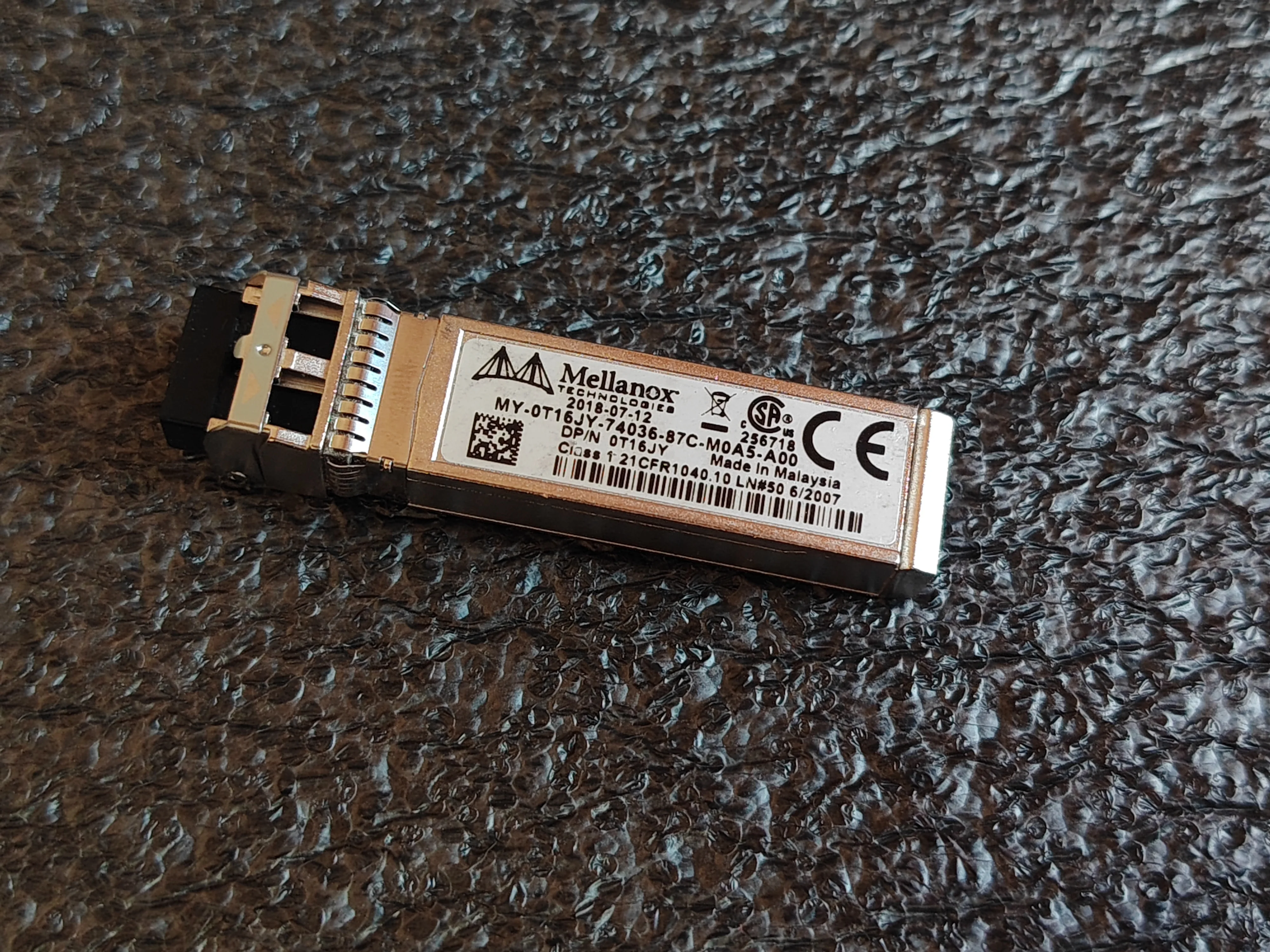 

Original Mellanox SFP 10G Optical Fiber 0T16JY 10GB SR 850nm Transceiver MY-0T16JY-74036-87C-M0A5-A00