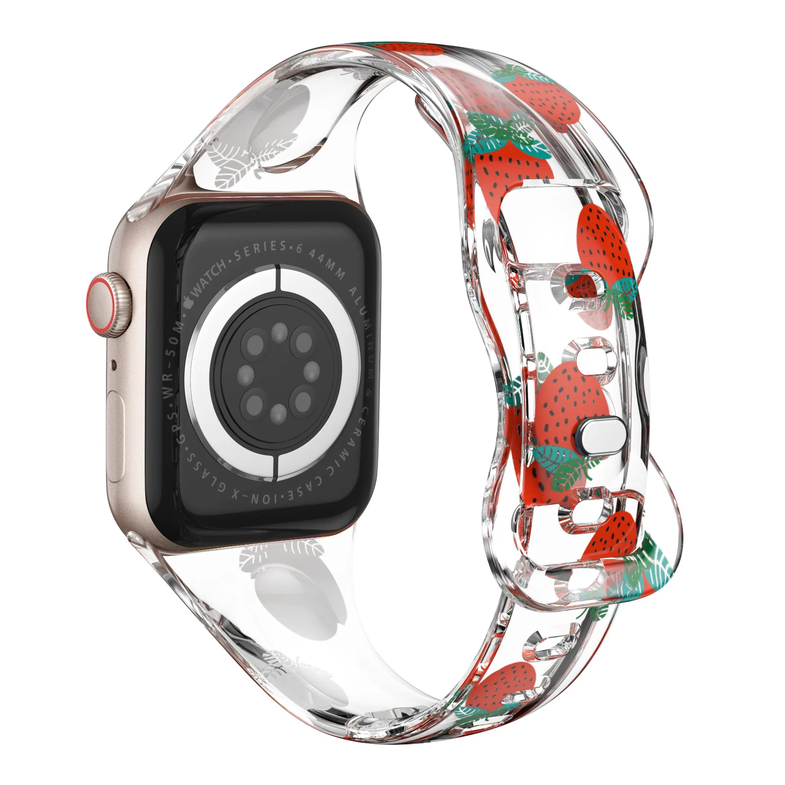 Bracelet transparent pour Apple iWatch Series 8 7 SE 6, bracelet en silicone pour Watch Correa, 45mm, 41mm, 42mm, 44mm, 38mm, 40mm