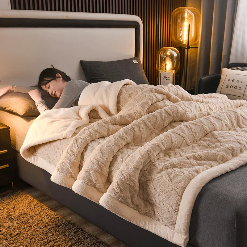 

Customizable Korean simple ins wind lamb wool warm thickened padded leisure sofa autumn and winter office