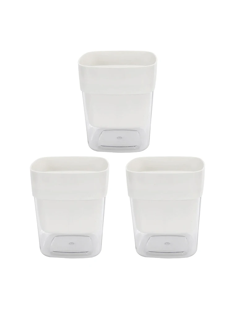 3PC Flowerpots with Built in Drainage System and Clear Reservoir to Monitor Moisture Levels Suitable for Diverse Plant Types