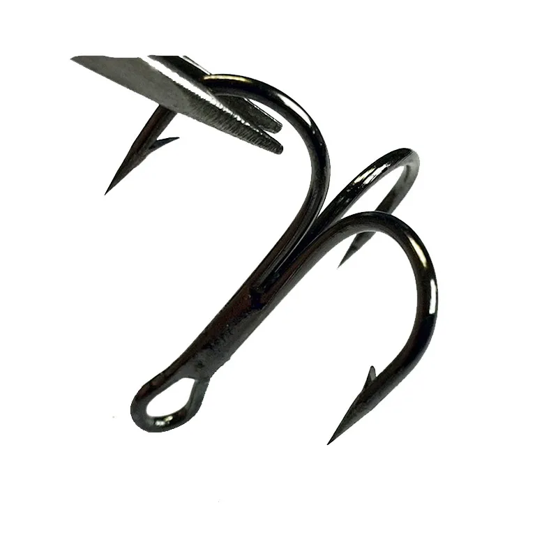 

2024new fish hook high strength carbon steel sharp hook fishing treble hooks 200pcs/lot the perfect treble hook