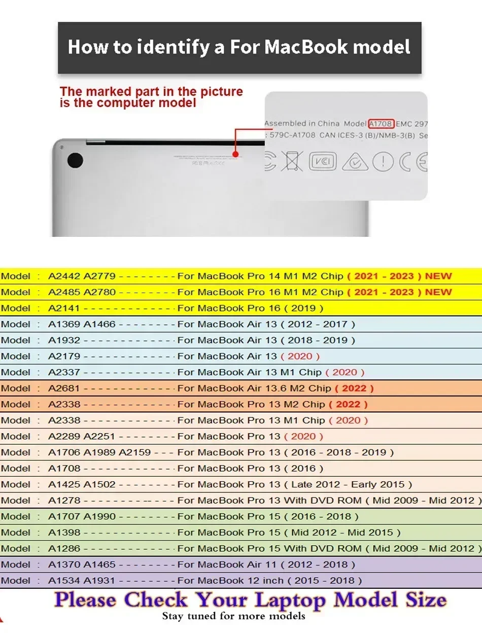 Nowy futerał na laptopa dla Macbook Air 13 15 M2 A2681 A2941 pasek dotykowy ID Pro 14 A2442 A2779 2023 Mac 16 cali A2485 A2780 pokrowiec