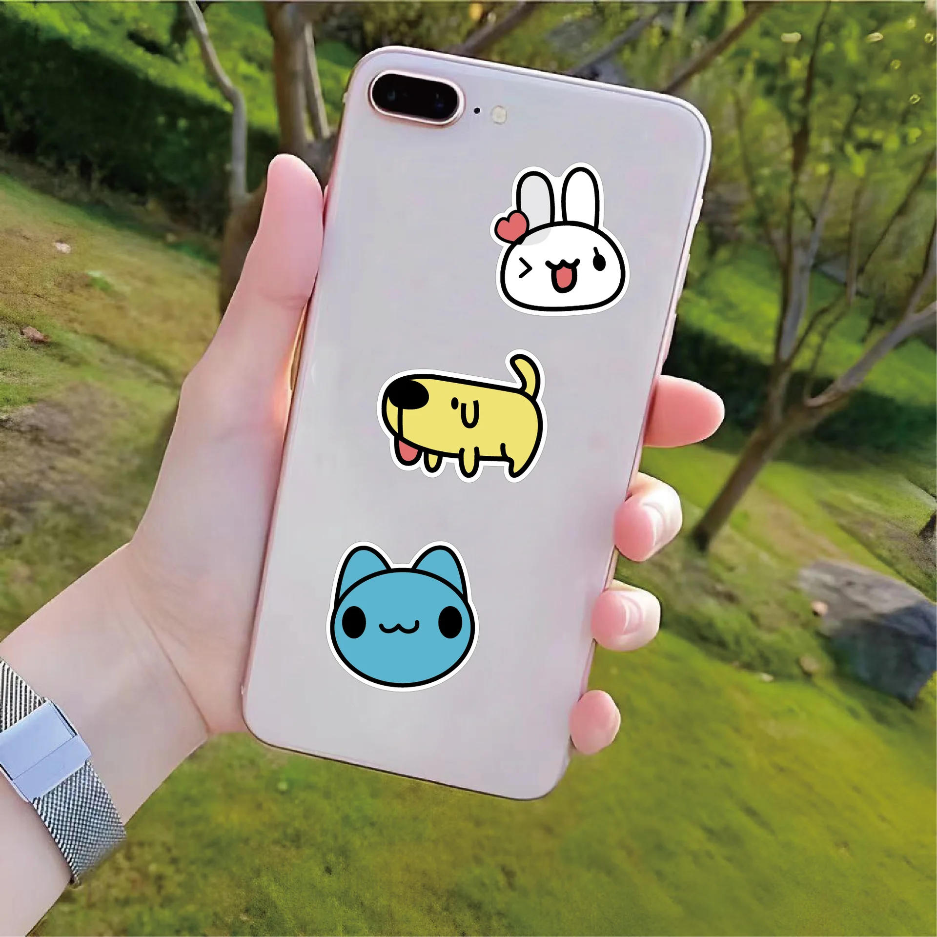 10/60PCS Cute Blue Bobo Meme Graffiti Sticker Capoo Cat Animal Cartoon Decal Notebook Phone Cup Guitar Fridge Waterproof Sticker view 6