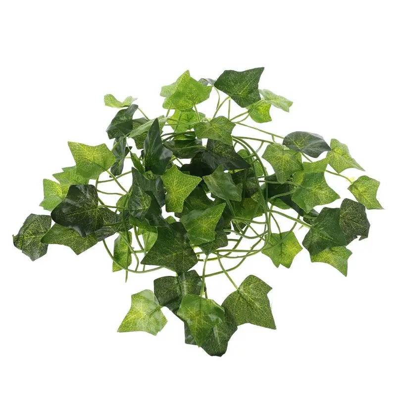 Reptiles Vine Artificial Hanging Plants Artificial Vines Leaf Reptiles Habitat Terrarium Decoration for Snakes Feeder Container