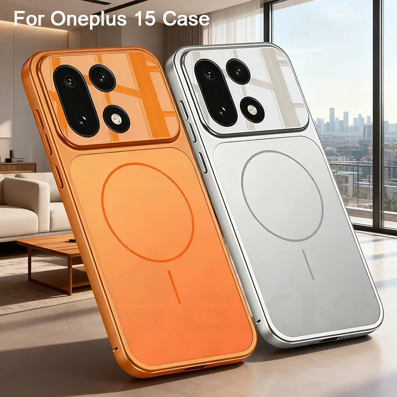 

For Magsafe Wireless Charge Case For Oneplus 15 Instantly Transform into iPhone 17 Pro Frosted Matte Cover For Oneplus 15 Case