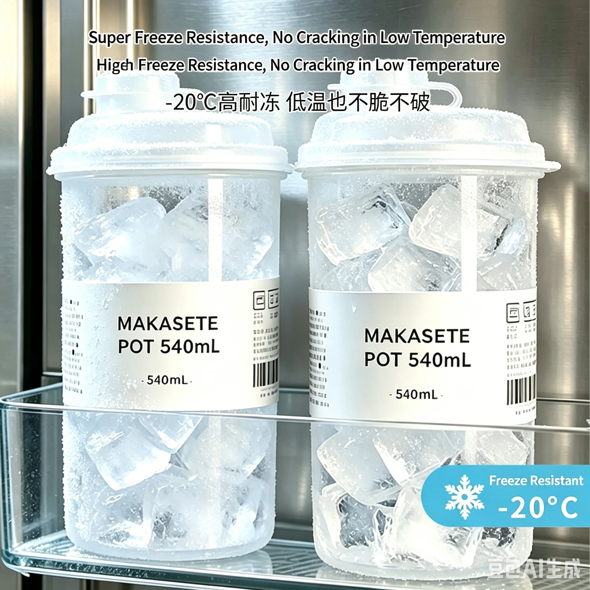 Japanese Import Reusable Freezable Plastic Ice Cup With Sealed Lid DIY Ice Cube Making Tumbler For Iced Coffee Cold Drinks Mood
