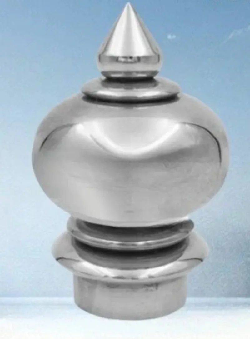 1Piece 304 Stainless Steel Fence Post Finial Inserting Cap Pagoda Shaped For Bed Handrail