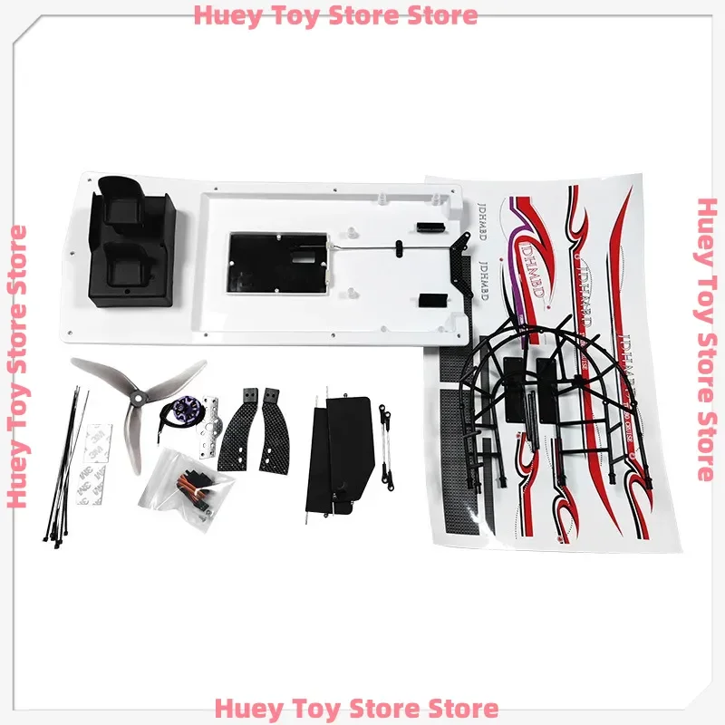 1:13 스케일 에어 쿠션 차량 모델 원격 제어 DIY 전기 보트 전지형 수상 구조 장난감