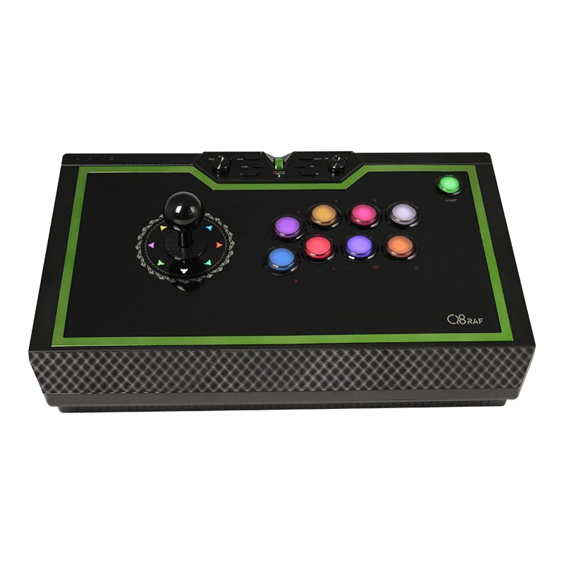 QANBA Q8 Arcade Gaming Joystick with Large Handle - Sanwa Stick, Compatible for PS5/PS4/PC SF6 & Tekken 8 Ready