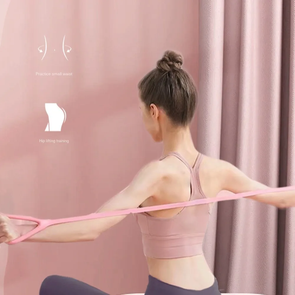 Camilla de 8 figuras para Yoga, Pilates, banda elástica para brazo, espalda, hombro, ejercicio, cuerda de tensión portátil, equipo de Fitness para el hogar, cintura delgada