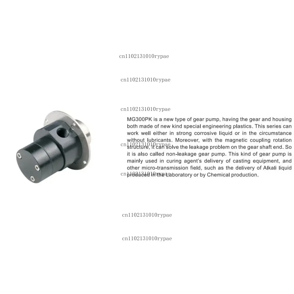 Max 2Bars PPS Plastic Housing Corrosion Resistant Magnetic Gear Pump Head MG312PK  Displacement 1ml/rev