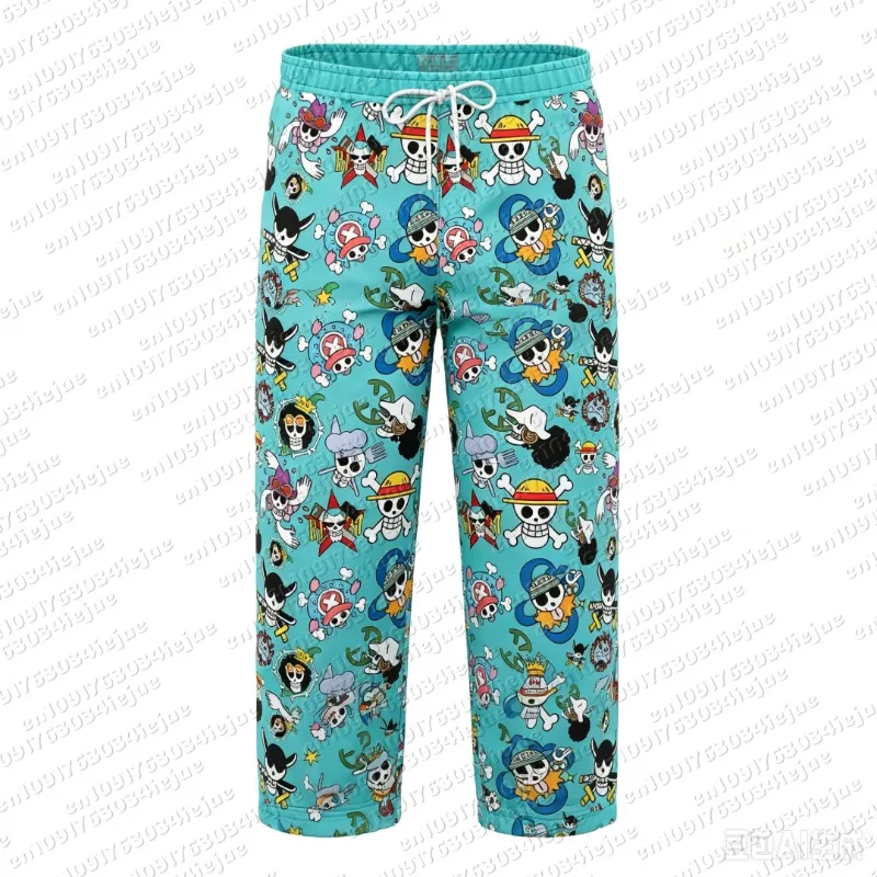 2026 Adult Luffy One-piece Surfing Shorts Pants Suit, Summer Anime Quick-drying Breathable Printed Sports and Fitness Shorts