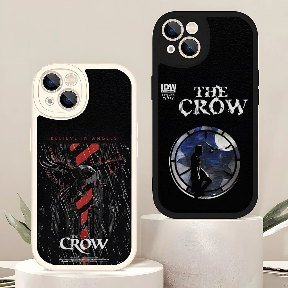 Movie THE C-CROW Phone Case For Iphone 16 Pro Max 14 15 11 13 12 Mini X Xr Xs 7 8 Puls Se Lambskin Silicone Cover