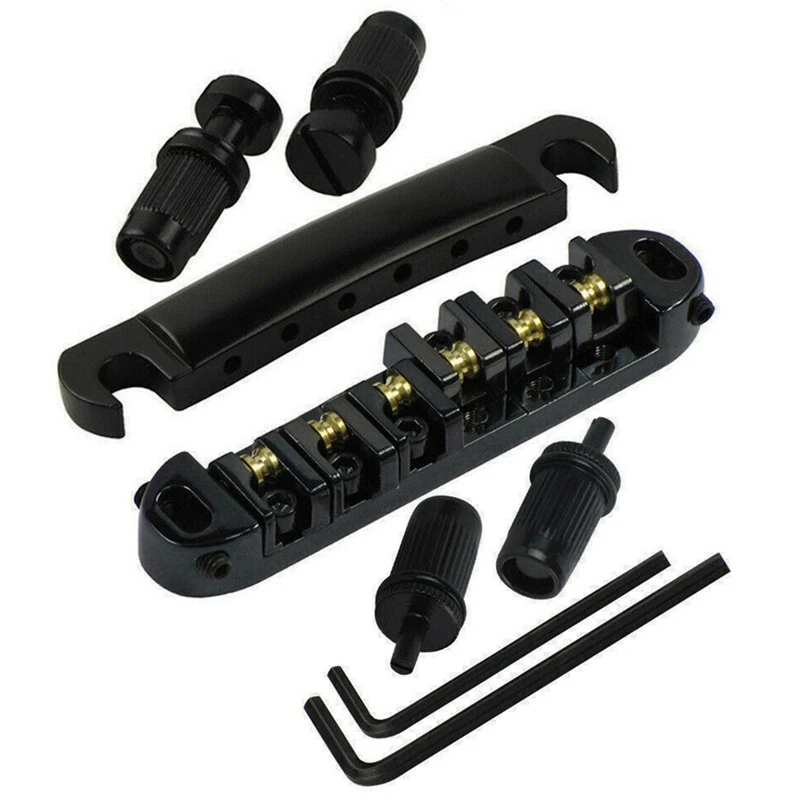 For LP SG Electric Guitar Metal Guitar Bridge Locking Tune-O-Matic TOM Bridge And Tailpiece Set