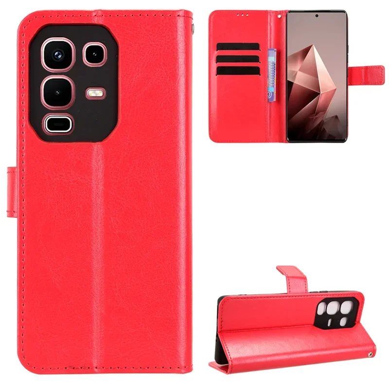 

For Infinix Note 50S 5G Cover Luxury Flip PU Leather Wallet Lanyard Stand Case For Infinix Note 50s 5G Phone Bags