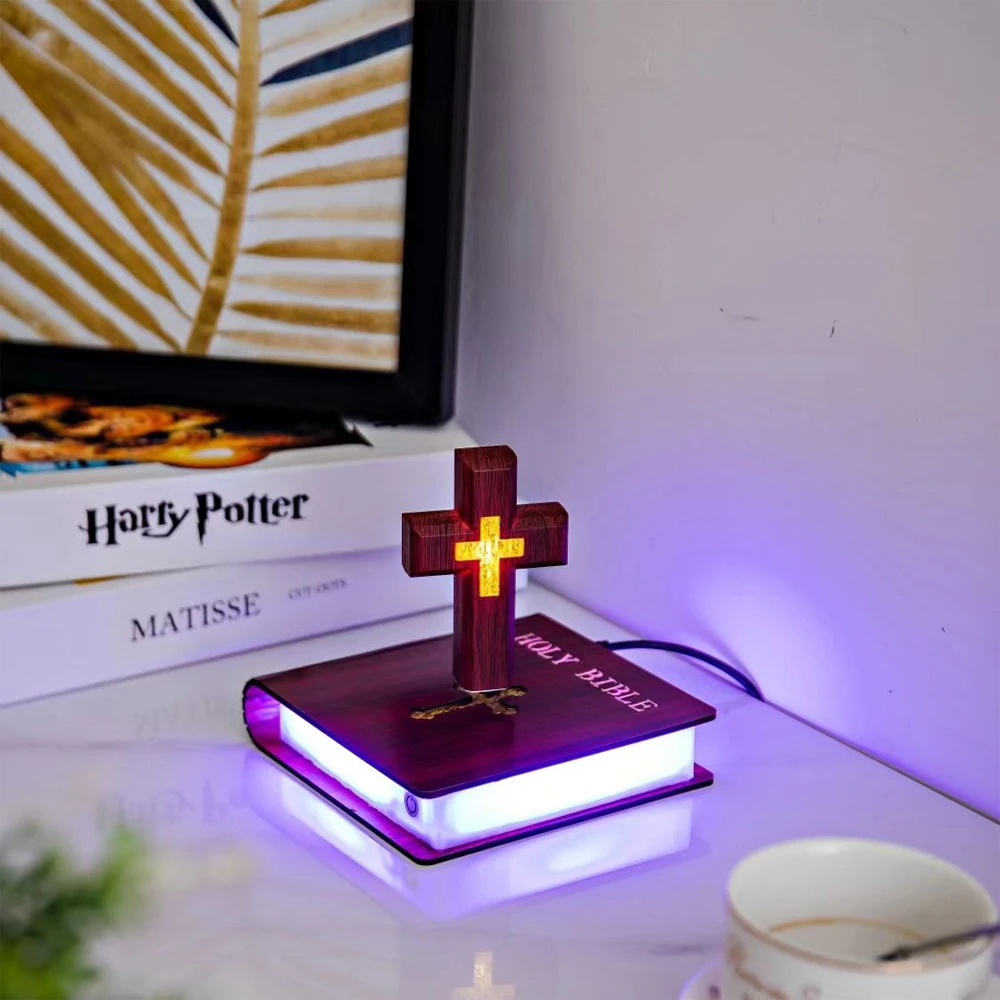 Creative Magnetic Levitation Atmosphere Desk Lamp Floating  Anti-gravity Black Home Decoration Table LED Night Light