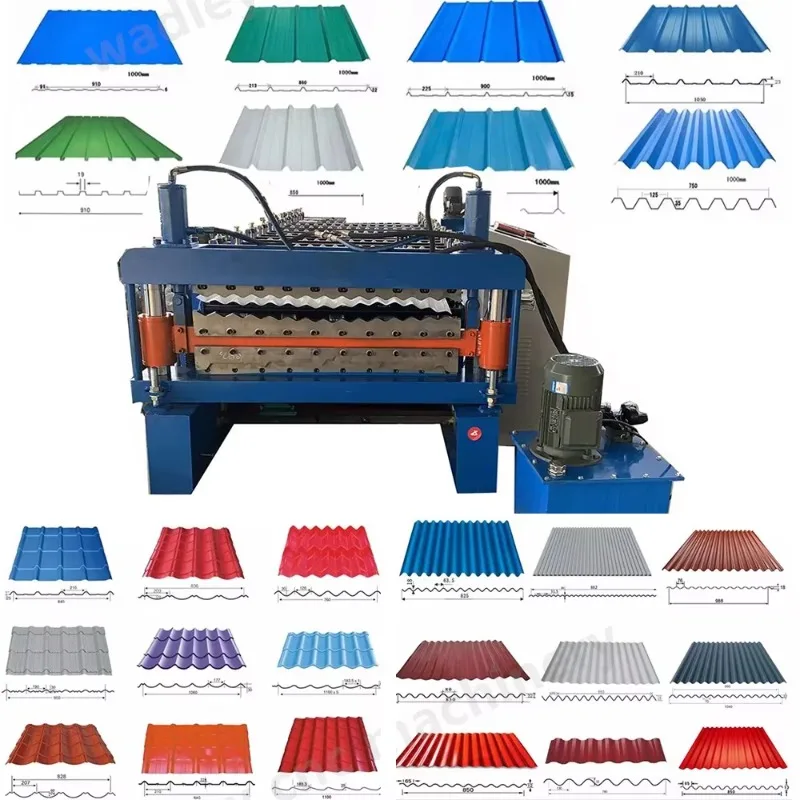 Double Layers Roofing Sheet Machine Tile Making Machine Corrugated Trapezoid Roof Panel Roll Forming Machine Customized