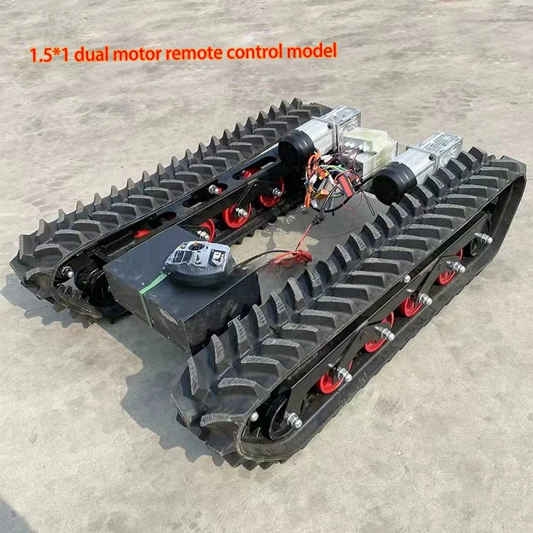 Robot rubber crawler car rubber crawler chassis