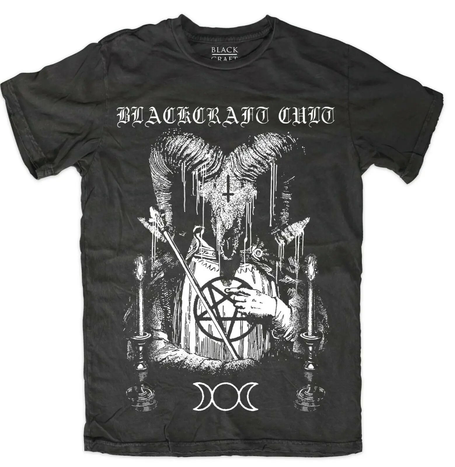 Blackcraft Cult Emperor Goat Baphomet Satanic Gothic Pentagram T Shirt MT002ER