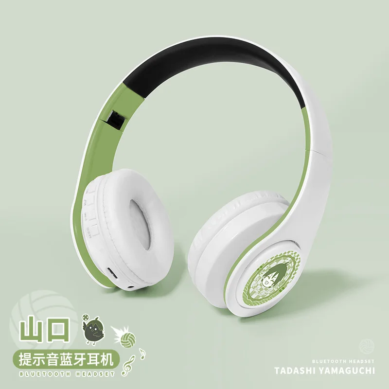 Game Haikyuu!! Tadashi Yamaguchi Fashion Wireless Bluetooth Headset Comfortable Foldable Headphones Cosplay Gift